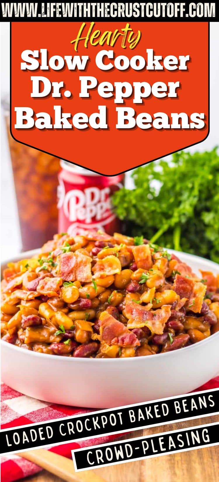 slow cooker dr pepper baked beans with bacon and smoky sweet sauce