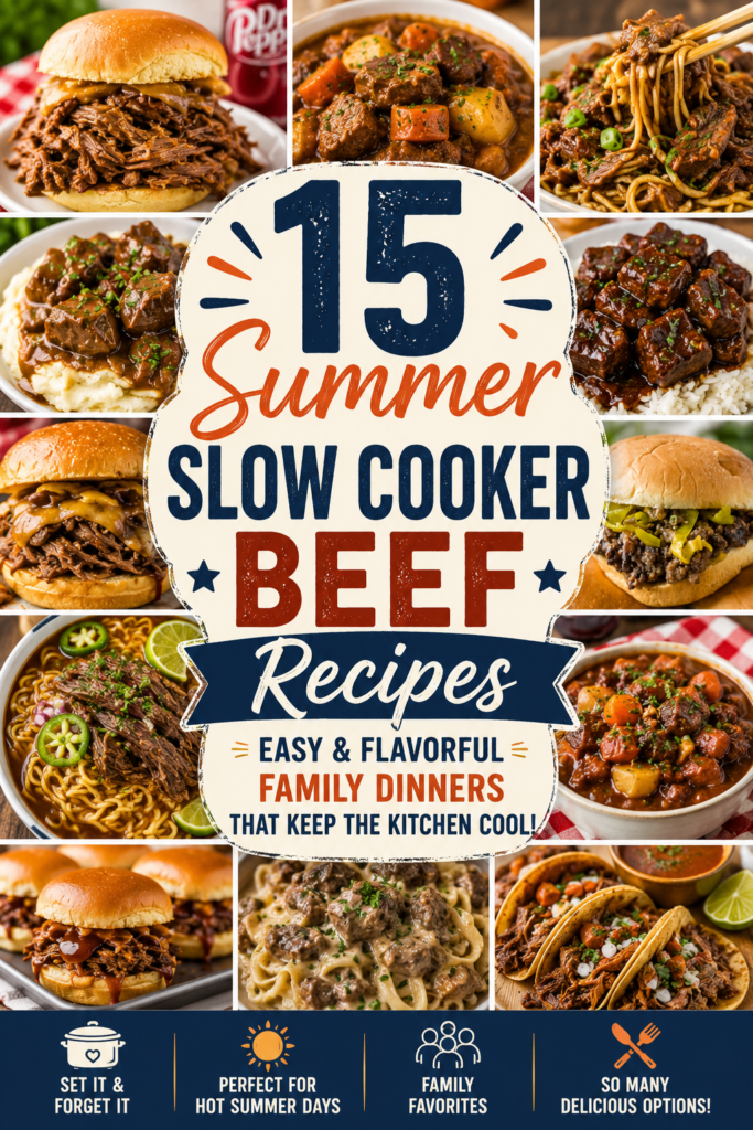 15 Summer Slow Cooker Beef Recipes