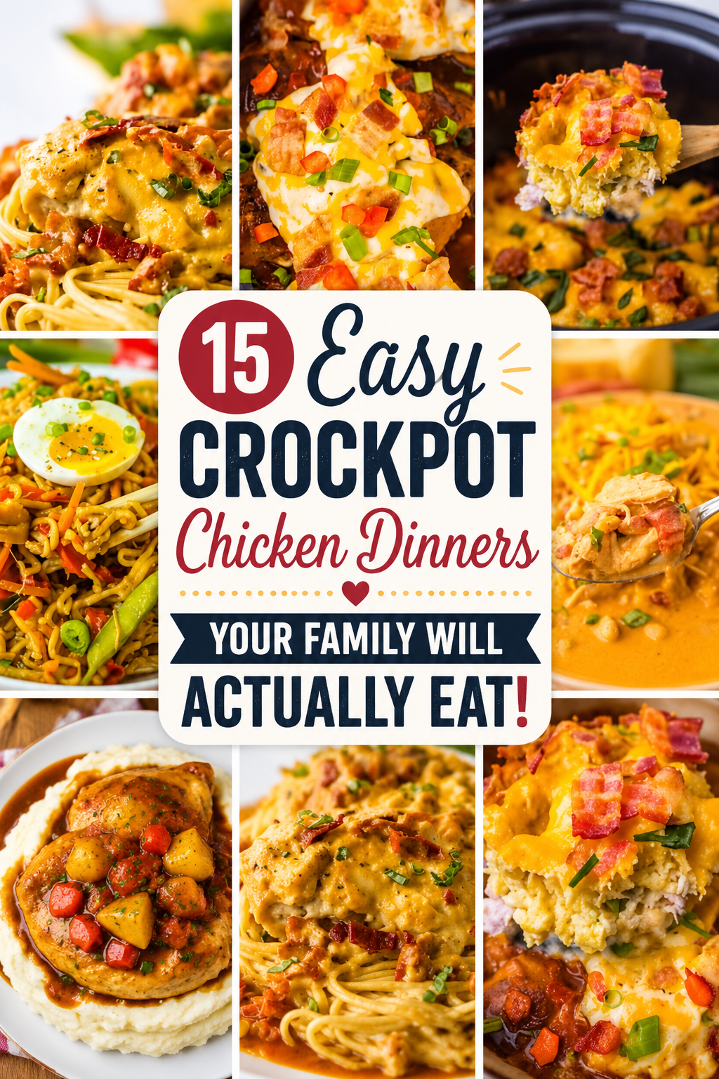 15 Crockpot Chicken Dinners