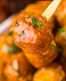 Slow Cooker Root Beer Meatballs coated in a sweet and savory barbecue sauce and served in a slow cooker.