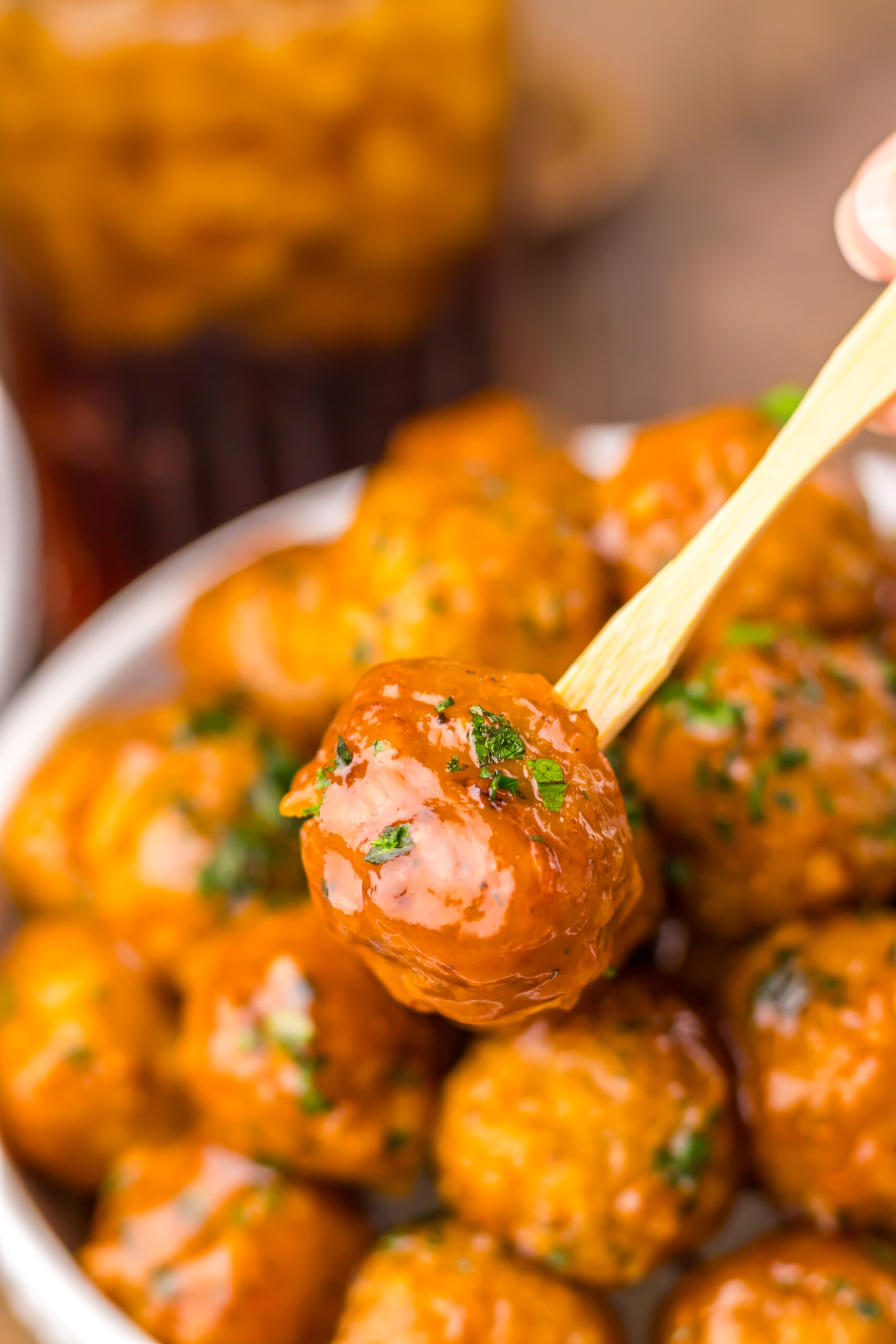 Sweet and tangy Slow Cooker Root Beer Meatballs made with barbecue sauce and root beer.