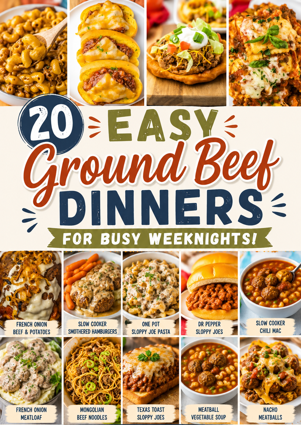 20 Easy Ground Beef Dinners for Busy Weeknights