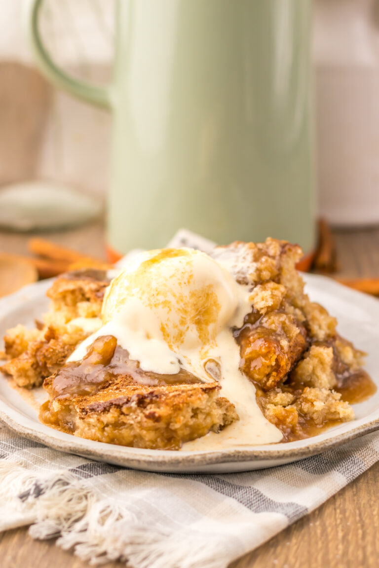 Homemade Snickerdoodle Cobbler served warm for an easy dessert.