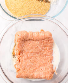 Ground chicken and spicy seasonings for Copycat McDonald’s Hot & Spicy Chicken Sandwich.